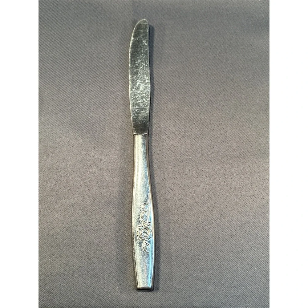 Vtg Oneida Our Rose SSS Stainless Flatware 20 Pc Set Fork Spoon Knife Silverware